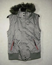 Killtec Mountain Explorer Vest Jacket Women 12 Gray Hooded Full Zip Sleeveless