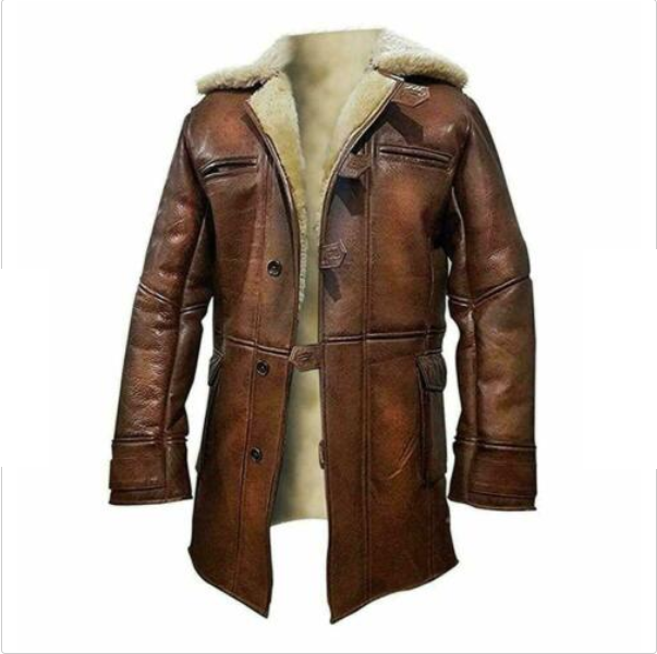 Tom Hardy Bane Brown Real Leather Jacket for Men from Dark Knight Rises