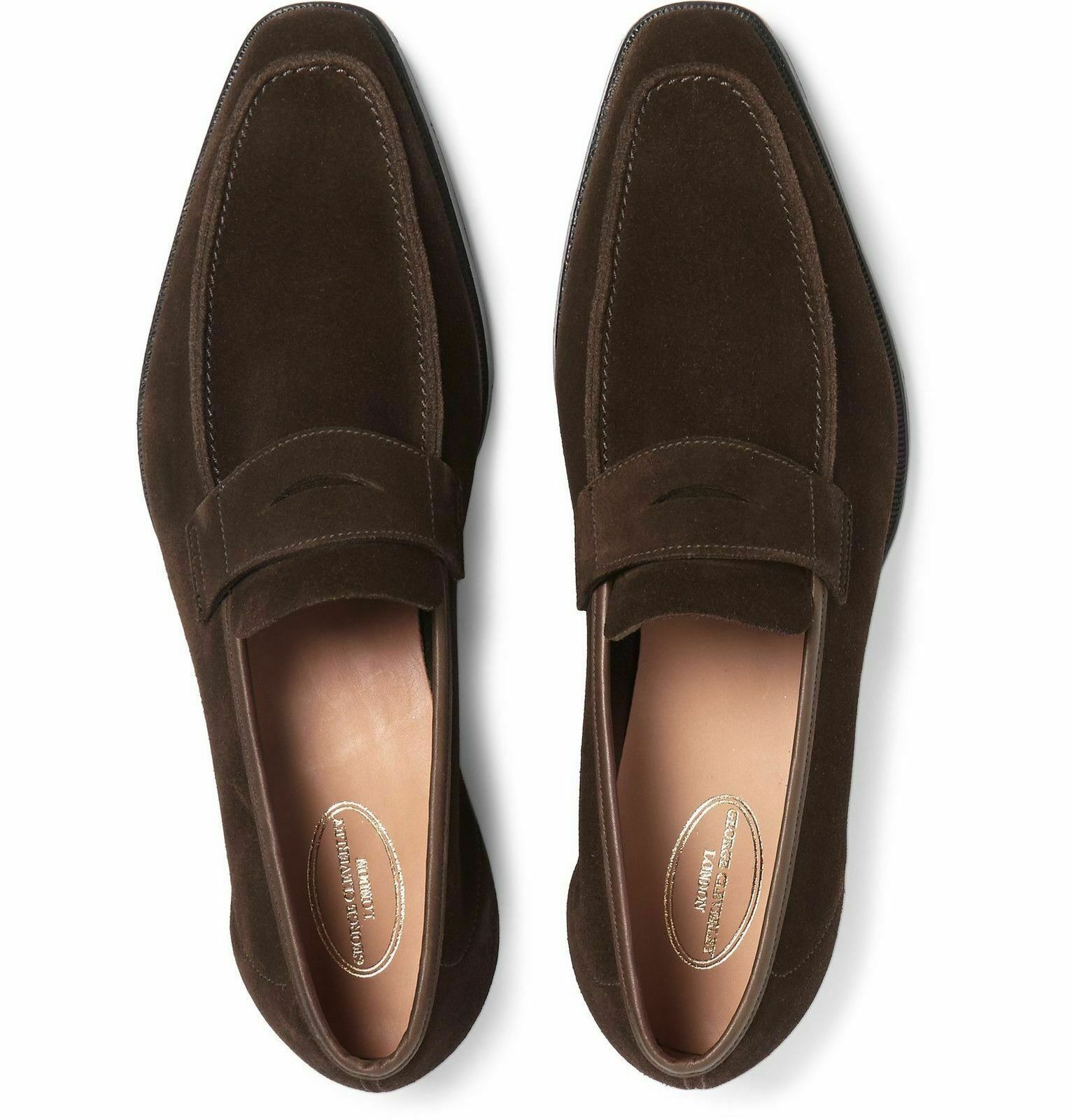 Zapatos Para Hombre Hecho a Mano Forro Azul Mocasines De Gamuza Marrón Suela Roja resbalón en el inicio formal Zapatos Para Hombre Hecho a Mano Forro Azul Mocasines De Gamuza Marrón Suela Roja resbalón en el inicio formal