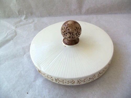Vtg Sears Pioneer Woman Ceramic Canister Lid Only!  FOR COOKIE MAKING CANISTER!