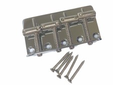 BB-FVB-C Chrome Threaded Saddle Vintage Style 4-string Bridge For Fender Bass