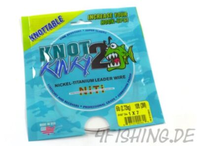 1x7 Multi Strand Nickel-Titanium Vorfach ''Knot 2 Kinky'' in 6 lbs (2,75 kg)