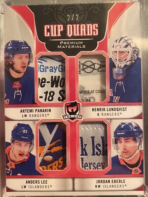 2019-2020 Upper Deck The Cup Quads panarin lundqvist lee eberle /2