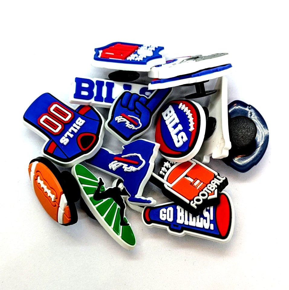 DIJES PARA ZAPATOS BUFFALO BILLS (14 piezas) Lote de accesorios de regalo de fútbol geniales Foto 3 de 4