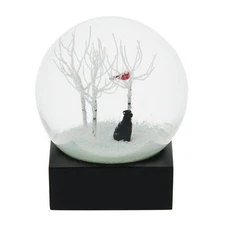 Black Labrador Retriever in Woods Snow Globe by CoolSnowGlobes - Dog Home Décor