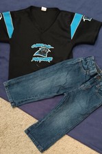 Lot Boy's Size 24 Months /2T Clothing / Panthers Jean Outfit/Reversible Jacket