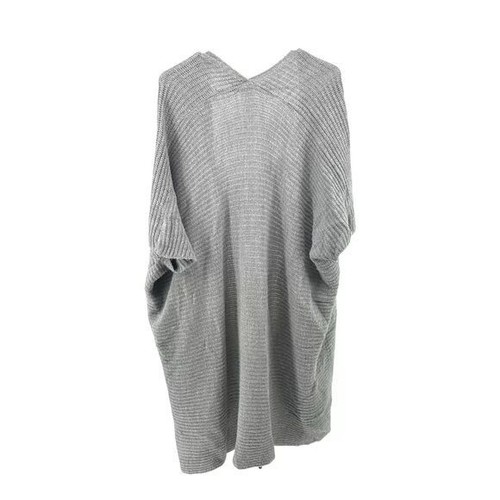 Pretty Little Thing | Cárdigan abierto gris para mujer S/M suéter cocoon - Imagen 4 de 12