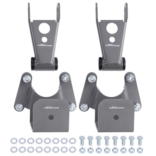 Rear 4" Lowering Drop Kit Shackle Hanger Fit Dodge D100 D150 Ram Charger 72-93 - Picture 2 of 11