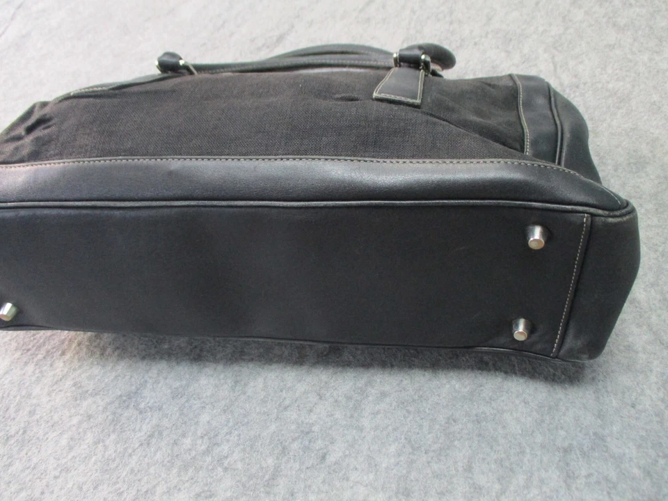 Cartera Coach Bonnie Legacy DE COLECCIÓN Bolso Negro Lino y Cuero 9435 * Foto 3 de 4