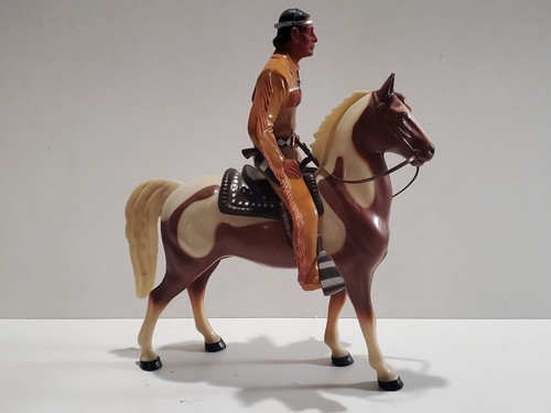 1950's Hartland The Lone Ranger TV Figure Tonto Pinto Horse Scout Toy w/Box 805 - Picture 6 of 21
