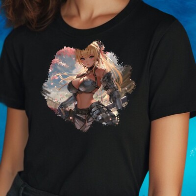 T-Shirt Frauen Anime Kriegerin Motiv Baumwolle Größe S bis 3XL