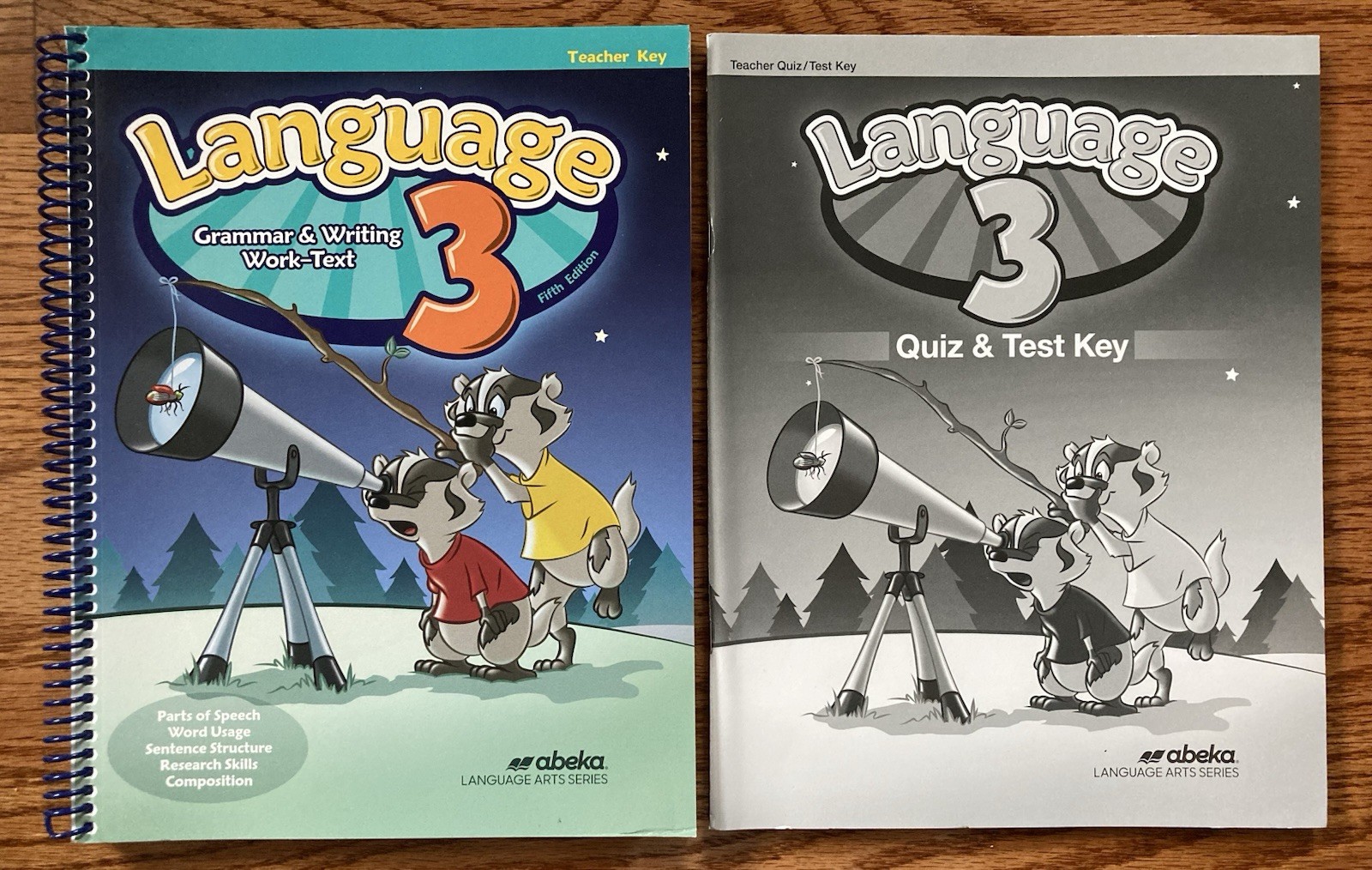 Abeka Language 3 Grammar and Writing Fifth Edition Teacher Key and Quiz Test Key
