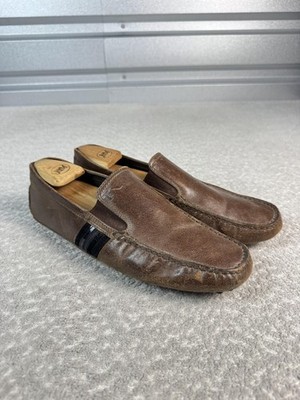Tod's Shoes Mens Size 8.5 Brown Leather Driving Moccasin Loafers Casual