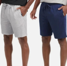 NEW Eddie Bauer Men's M 2-Pack Lounge Shorts Navy  Gray Two-Way Stretch Comfort