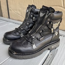 Harley-Davidson Brake Light Black Motorcycle Boots Men's Size 9M 91680