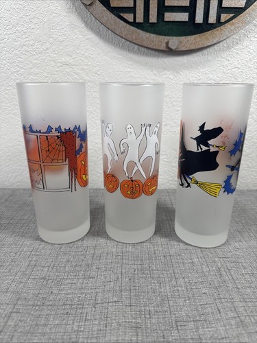 "Juego De Colección De 3 Gafas Esmeriladas Dartington Designs Halloween 7""" - Imagen 7 de 9