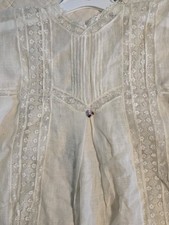 Antique Victorian Handmade Lace Infant Girl's Christening Baptismal Gown Dress