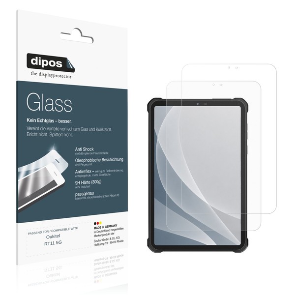 2X Schutzfolie FüR Oukitel RT11 5G Matt - Anti-Shock 9H Folie dipos Glass-image