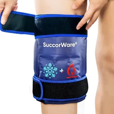Knee Ice Pack Wrap for Injuries Reusable - Hot & Cold Gel Bags for Leg, Back,...