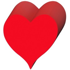 180 PCS Heart Cutouts Paper Shape Cards 6 Inch Valentines Day Craft Red