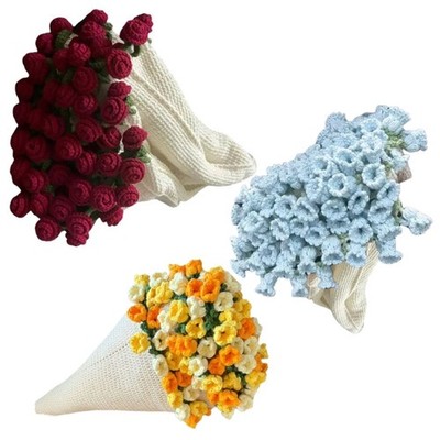 Crochet Flower Blanket Set Includes Step-by-Step Instruction Crochet Hook Yarns