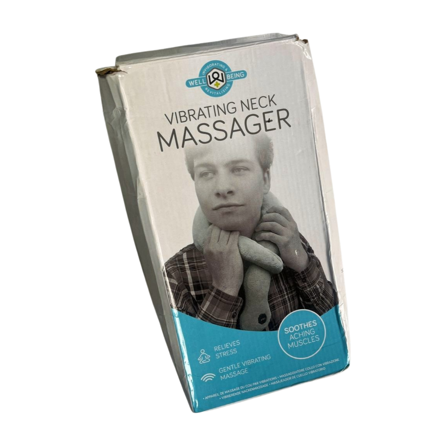 Vibrating Neck Massager Pillow Cushion Stress Relief Shoulder Muscle Massage
