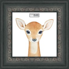 Square 3.5" Wide Ornate Black Frame - UV Acrylic, Backing, Hanging Hardware