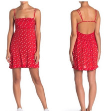 Free People Sz L Wild Child Printed Mini Floral Dress EXCELLENT