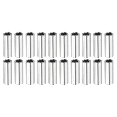 20pcs Round Coupling Nut M4x0.7mm 15mm Rod Bar Stud Tube Nut Sleeve Connector