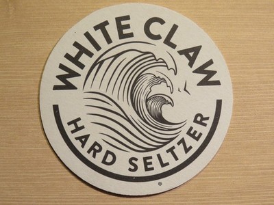 Beer Coaster ~ WHITE CLAW Fruit Flavored Hard Seltzer ~ Arizona & New Jersey