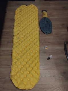 Sea to Summit Ultra Isomatte Gelb. 5 Cm 420 G Mit Pumpsack. 1Nacht Benutzt