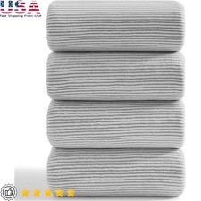Jumbo Bath Towels Set 4pcs Soft Microfiber Highly Absorbent Lightweight Durable