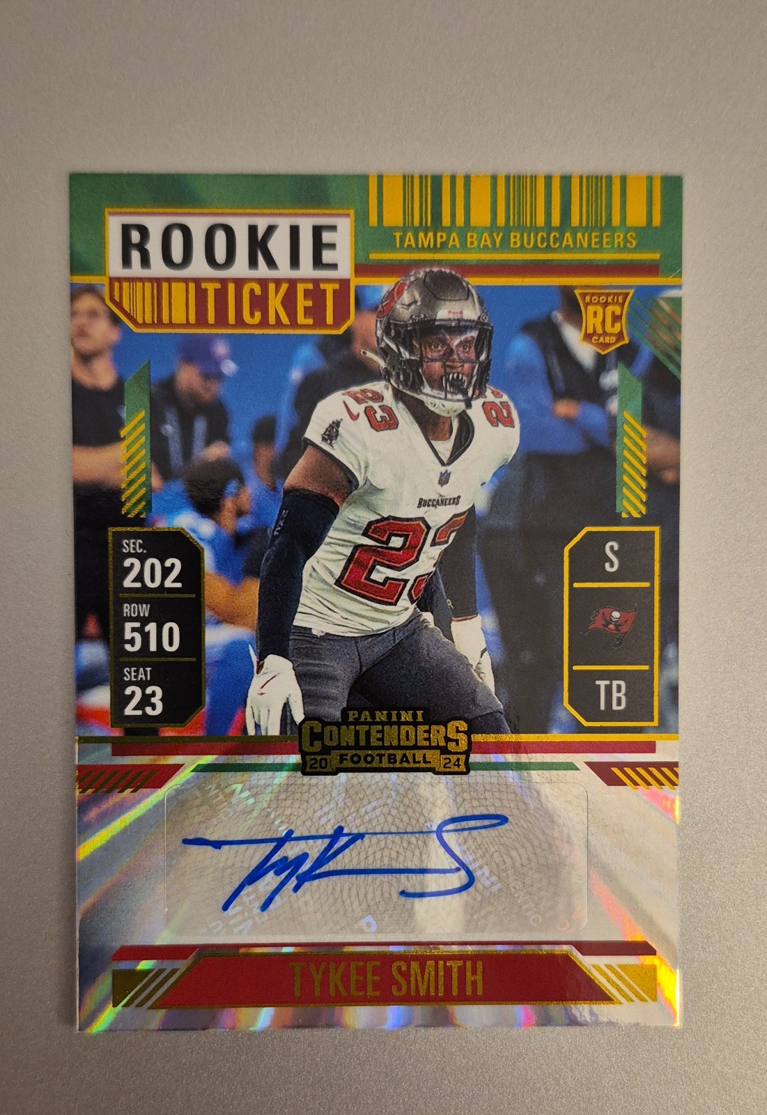 Tykee Smith Panini Contenders #256 Autograph Opening Kickoff Ticket
