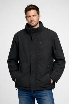 Hawke & Co Sports Jacket Black Full Zip Performance Removable Liner Size XL 