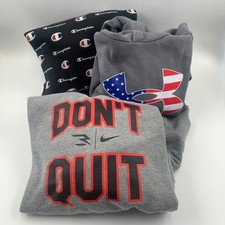 Boys Hoodie 3 Piece Lot Bundle Size XL Nike Under Armour Champion Sweatshirt