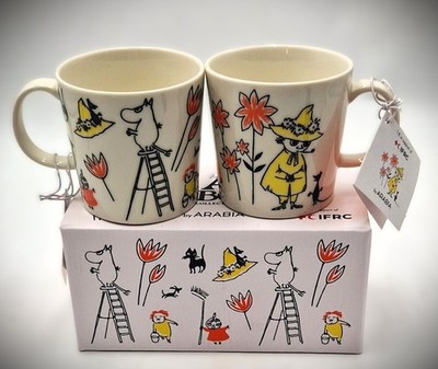 Arabia Moomin x Red Cross ABC Tasse 2er Set - Moomintroll & Snufkin Neu in OVP