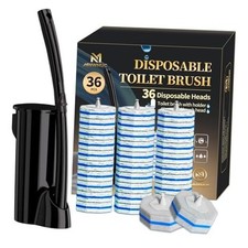 Disposable Toilet Bowl Brush with 36 Toilet Wand Refills Pads Replacement