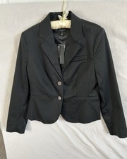 NWT The Limited Blazer Womens Sz 12 Black 2 Button Tailored Suit Jacket Career