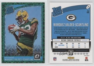 2018 Donruss Optic Rated Green Velocity Prizm Marquez Valdes-Scantling Rookie RC