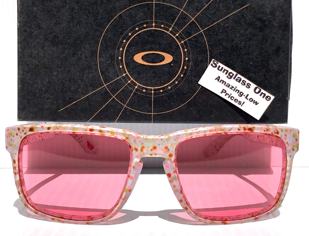Oakley HOLBROOK Clear Terrazzo GALAXY HD Pink Lens Sunglass 9102