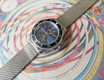 Made in India HMT ''Kohinoor'' 40mm Diver Style Handaufzug Uhr - Midnight Blue