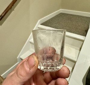 Nice Antique Pre-Prohibition Era Shot Glass Dug In Early 1900s Bottle Dump Old