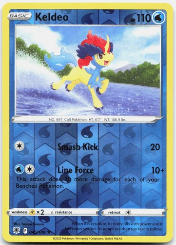 Keldeo 045/189 Rare Astral Radiance Pokemon Reverse Holo Near Mint