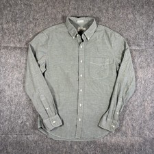 J Crew Oxford Button Down Shirt Men's Medium Slim Untucked Green Preppy