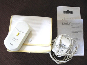 Vtg Braun Silk-epil Epilator # Pl-41-77D + case, manual, battery