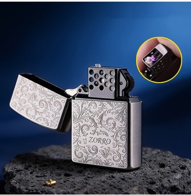 USB Plasma Lighter Insert 51x31x12mm Rechargeable for ZORRO Zippo Case