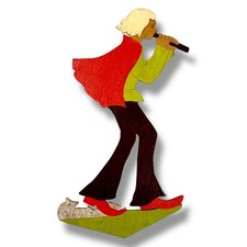 1940er Märchenfigur Eifelkunst, mit verstimmten Ratten 27cm Holz Deko Handarbeit