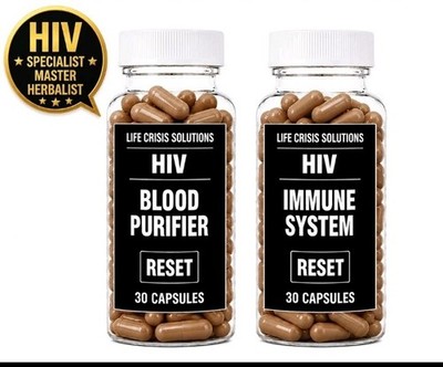 HIV MAX STRENGTH BLOOD PURIFER & IMMUNE SYSTEM RESET 60 CAPSULES -100% NATURAL 