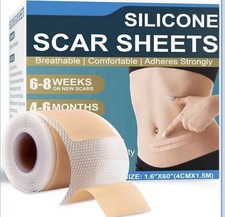 Silicone Scar Reducer Sheets Roll, Breathable, Body, 1.6" x 60"