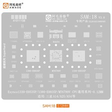 Stencil reballing AMAOE SAM:18 v3.0,  BGA CPU SAMSUNG GALAXY A14 A25 A54